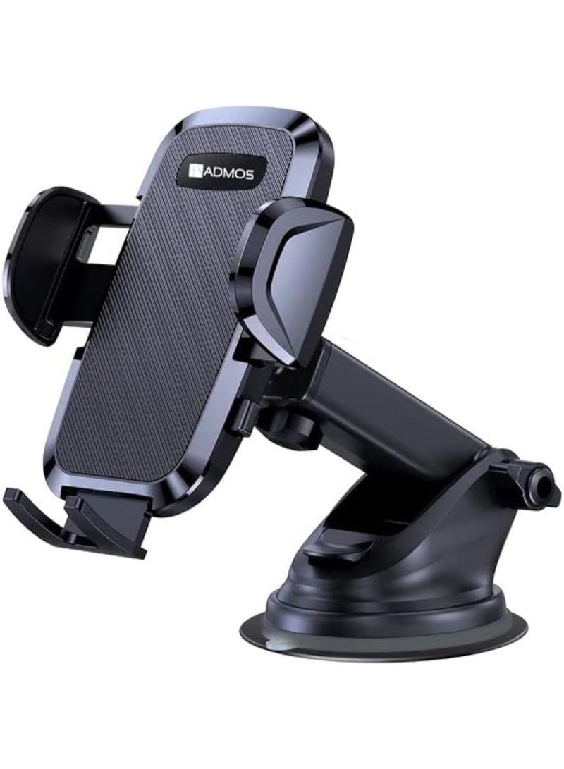 ADMOS AM301 2 in 1 Multi Stand Car Mobile Holder | Dashboard Windshield AC Vent Mount | Strong Suction Cup Phone Holder | Adjustable Arm | 360° Rotating Universal Smartphone Stand for Car - Image 1